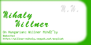 mihaly willner business card